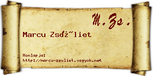 Marcu Zsüliet névjegykártya